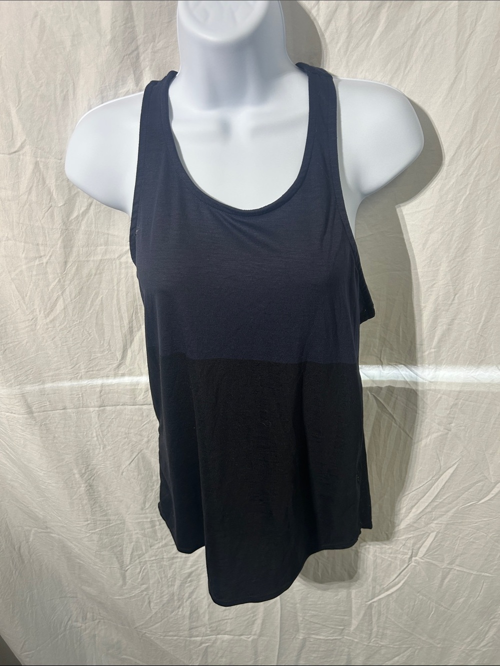 MPG Two-Tone Black Racerback Tank Top